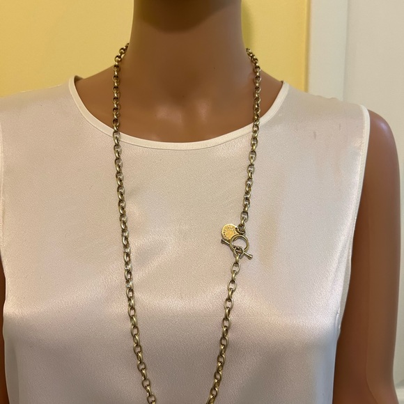 designer Alexis Von Viragh  925 Necklace  Gold Tone Long 33 In / 56g - Picture 9 of 16